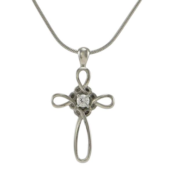 Delicate Cross Cremation Pendant II